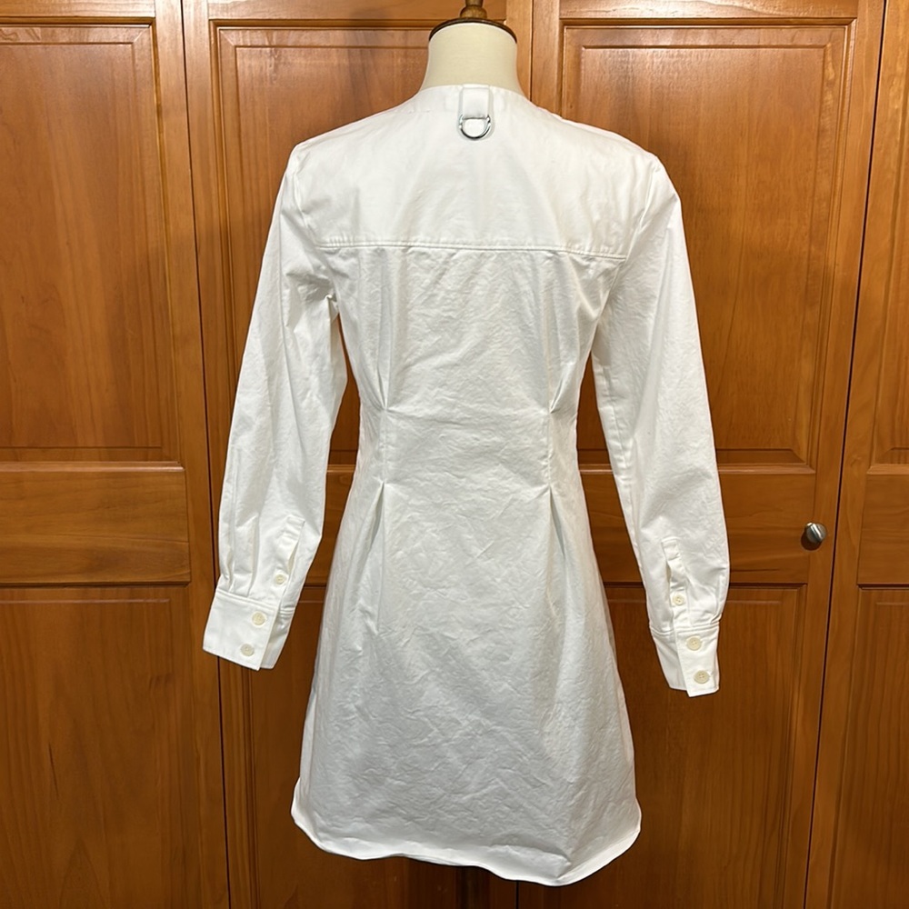 TIBI White Twill Shirt Dress EUC Size 6 - Picture 6 of 14
